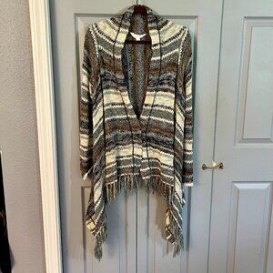 Cardigan Sweater with Fringe